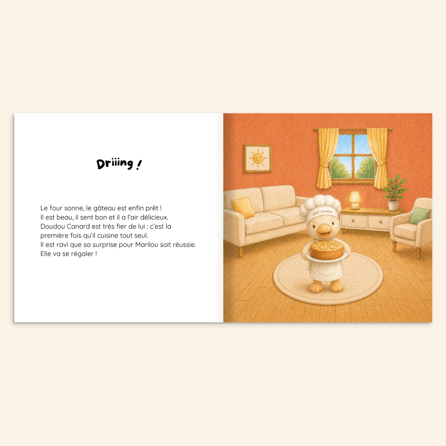 Le gâteau surprise -  livre personnalisé avec le doudou