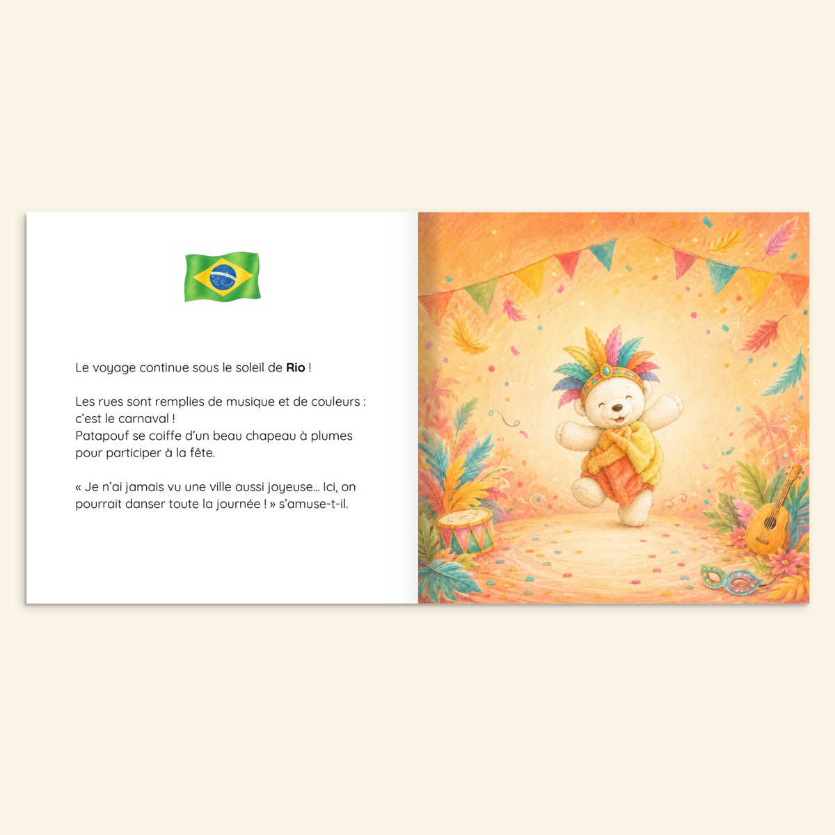 Découvre le monde - livre personnalisé avec le doudou