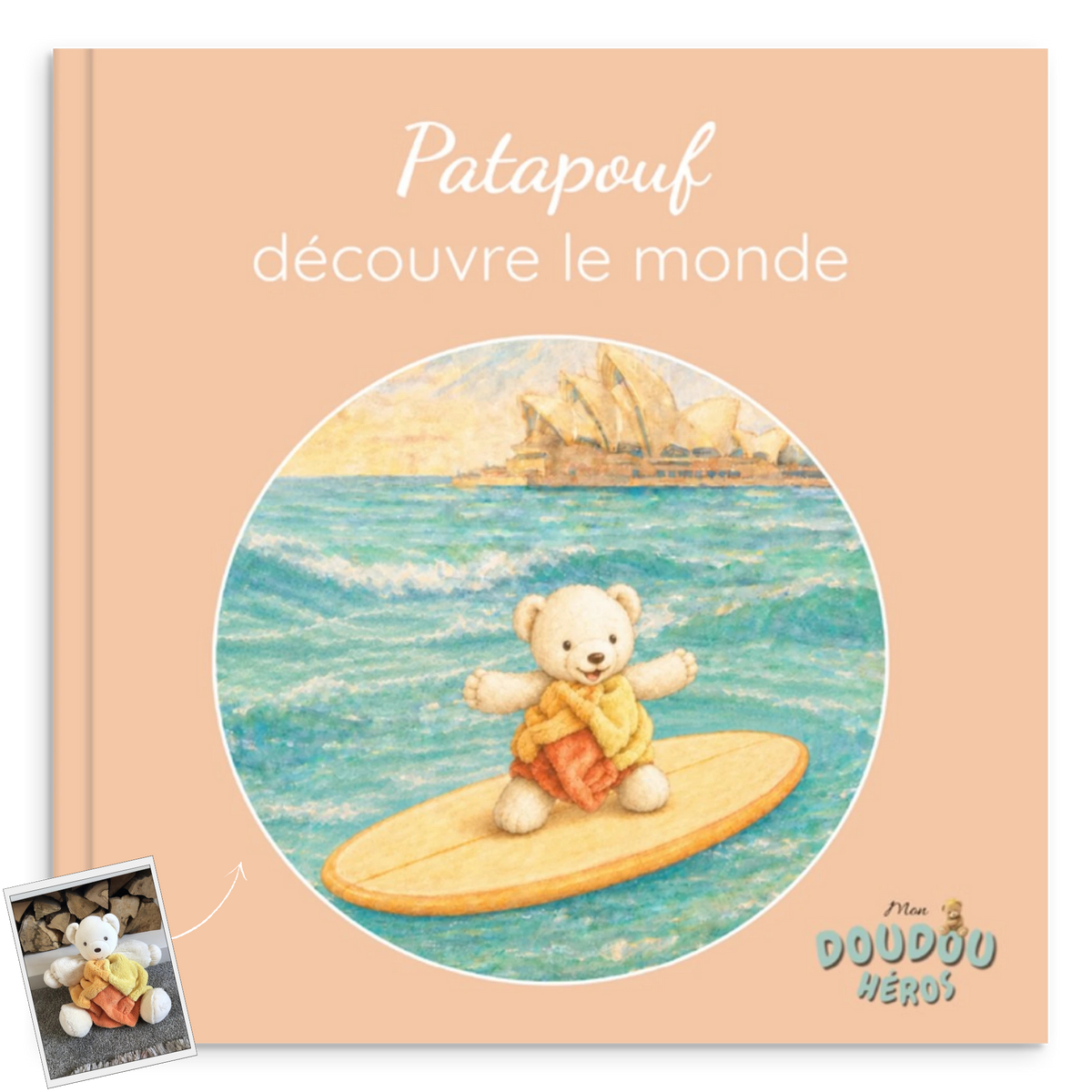 Découvre le monde - livre personnalisé avec le doudou