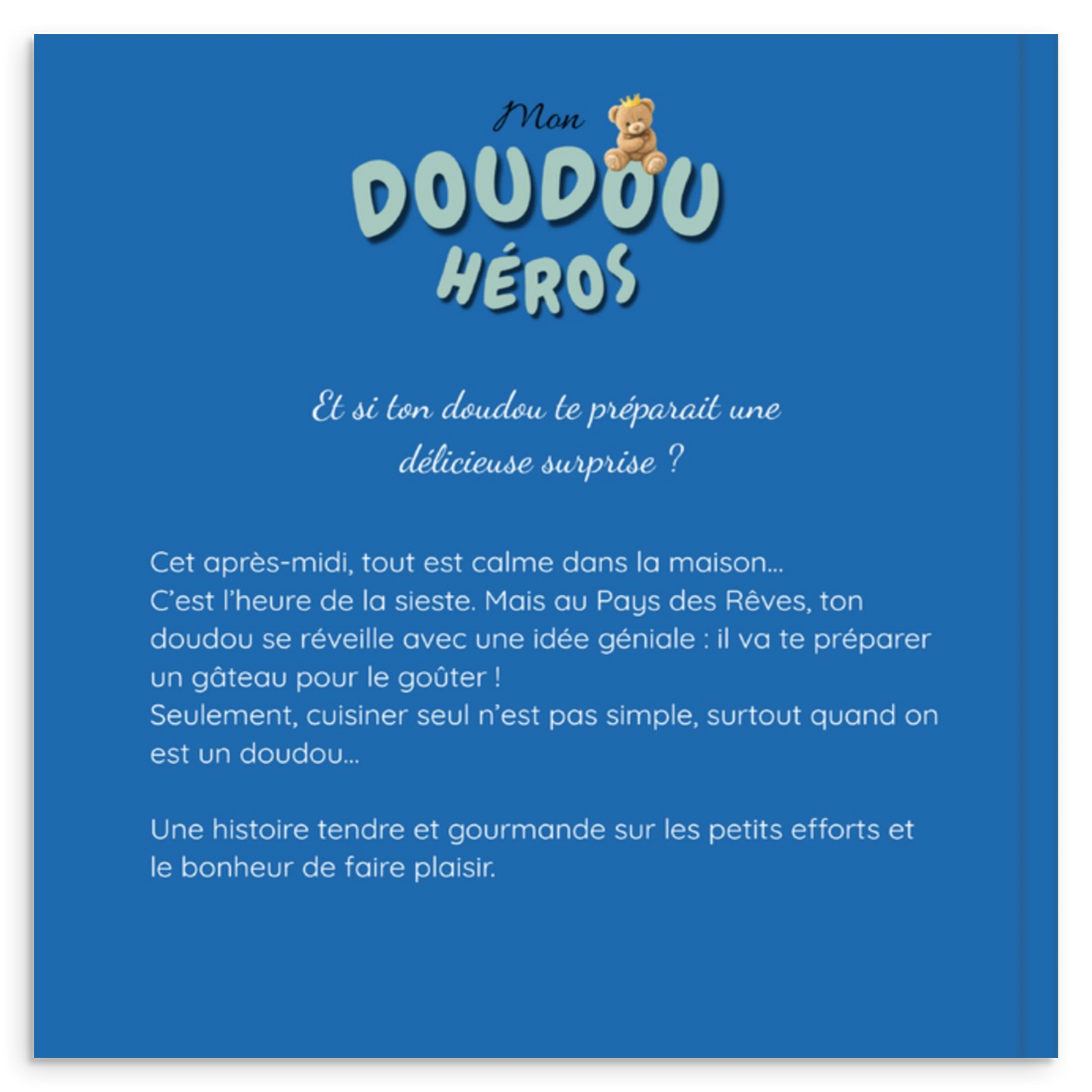 Quatrième de couverture du livre personnalisé Le gâteau surprise