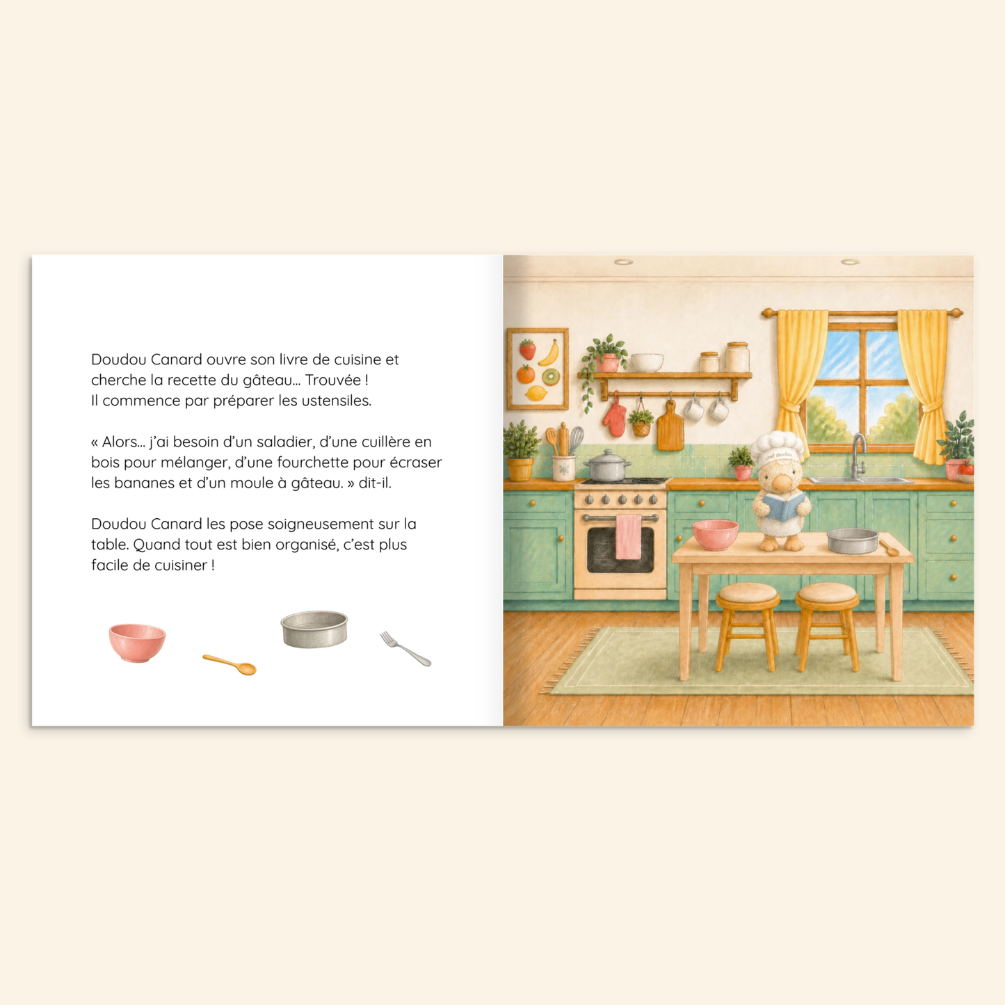 Le gâteau surprise -  livre personnalisé avec le doudou