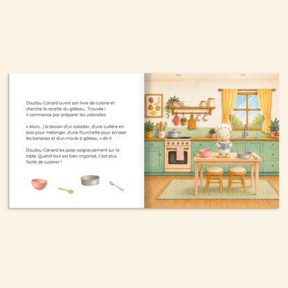 Le gâteau surprise -  livre personnalisé avec le doudou