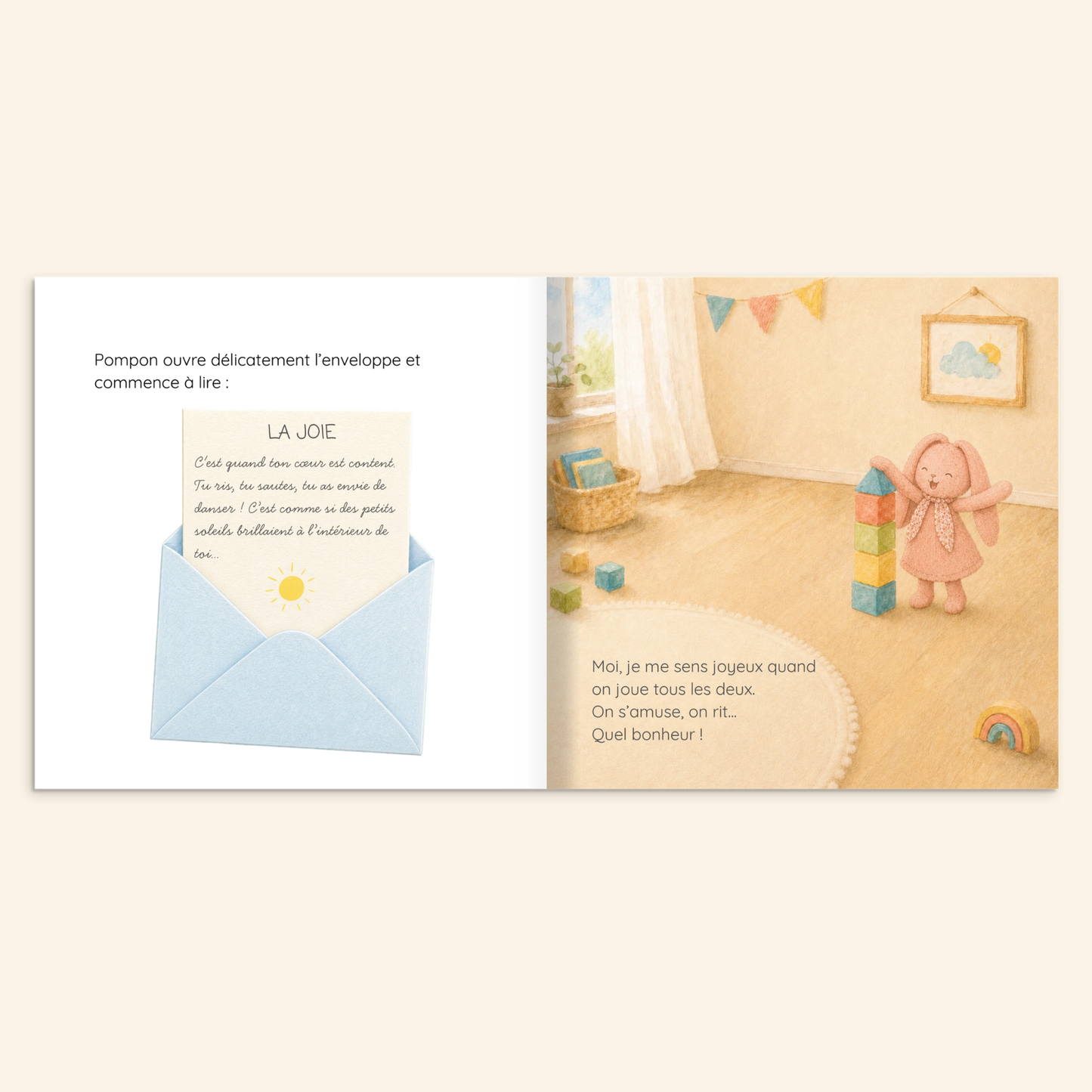 Le secret des émotions - livre personnalisé avec le doudou